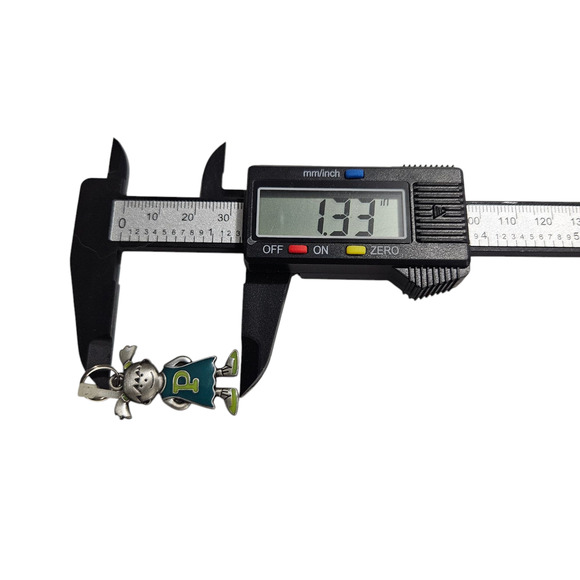 Ganz Pewter Girl Pendant Charm Letter P Teal Enamel NWOT - Picture 3 of 3